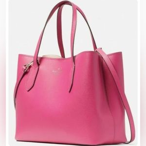 Kate Spade Harper Pink Leather Satchel Crossbody Tote WKR00064 NWT $359 Retail